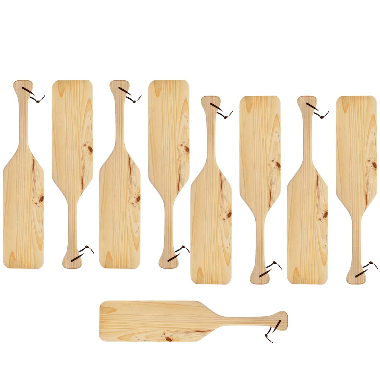 9 Pack: Unfinished Wood Paddle by Make Market®
